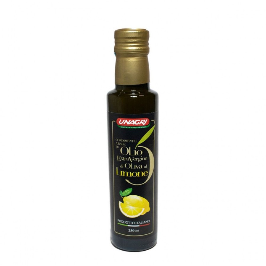 Italia spezie Made In Italy | Olio Extra Vergine Al Limone 100% Prodotto Italiano - 250 Ml